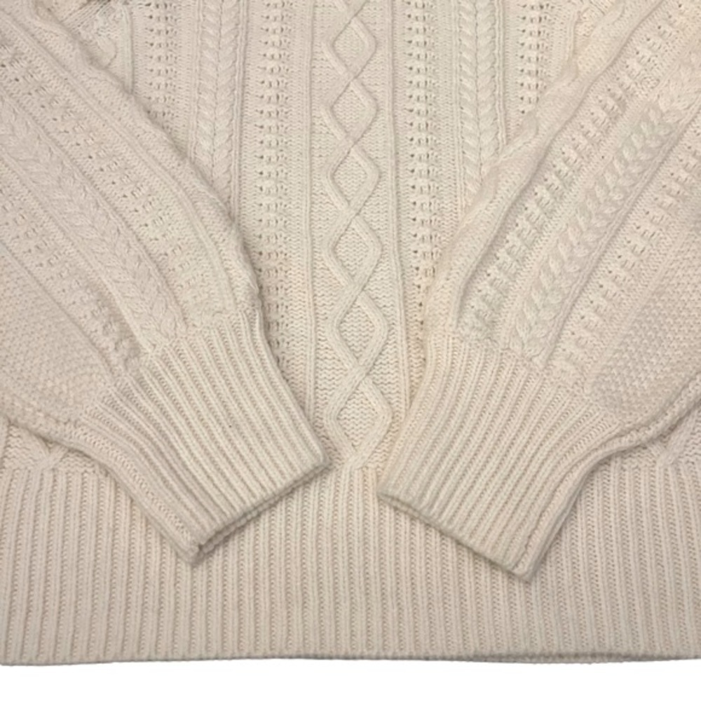 Madewell Hollydene Ruffle Shoulder Merino Wool Pullover Sweater in Antique Cream - Picture 6 of 15